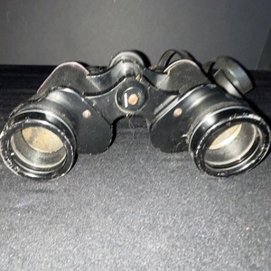 lot 245 image: Vintage Black Binoculars - Twin-Tube Field Glasses with Strap