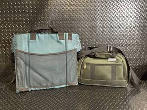 lot 137 image: Coleman Olive Green Messenger Bag & Teal Tote