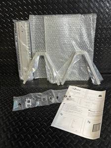 lot 138 image: JALI CS2025 Wall Mount Kit - Aluminum Brackets & Glass Panels with Hardware