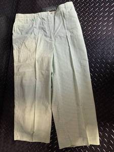 lot 165 image: Lauren Ralph Lauren Pants - Size 12 - 100% Cotton Light Green Gingham