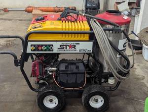 lot 1 image: NorthStar Gas Wet Steam and Hot Water Pressure Washer, 3000 PSI, 4 GPM, Honda Engine, Electric Start - Runs Good Stored Indoors