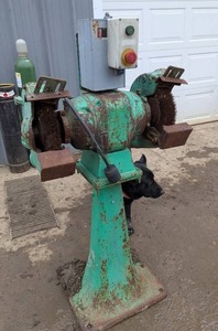 lot 31 image: Industrial Floor Stand and Grinding Wheel