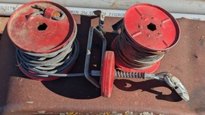 lot 115 image: Two Spools of Winch Cable with Hook