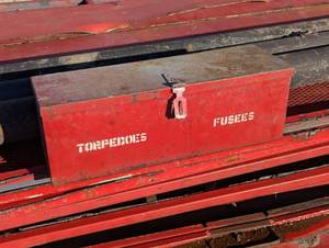 lot 147 image: Red Torpedo and Fuse Tool Box Storage