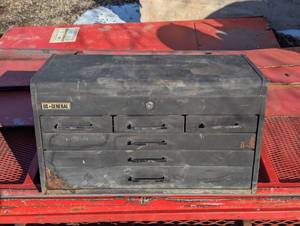 lot 160 image: Upper Metal Tool Chest 6 Draw with Top Tray