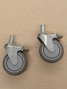 lot 31 image: Pair of Heavy Duty PolyRubber Wheels - RackingScaffolding