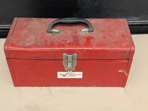 lot 36 image: Little All American Metal Tool Box