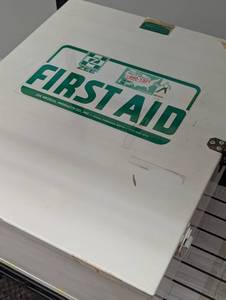 lot 37 image: Metal Zee First Aid Kit Box
