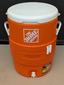 lot 44 image: Igloo 10 Gallon Orange Water Cooler