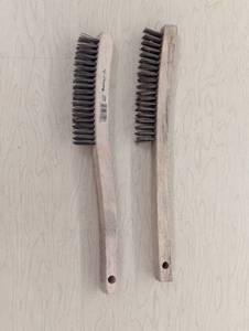 lot 16 image: Pair of Forney Wire Bristle Brushes - Wood