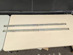 lot 47 image: 2 Large Steel Sliders - Great for Doors Or Table