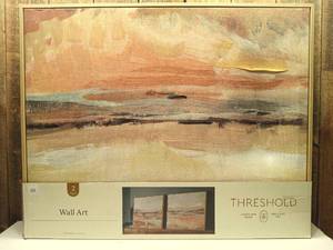 lot 69 image: 24 x 30 Faded Landscape Framed Wall Canvases Natural - Threshold 2pc