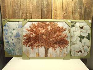 lot 79 image: Wall Decor (set of 3) willow spring