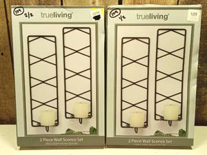 lot 109 image: Trueliving - Wall Sconce Set (set of 2)