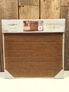 lot 38 image: 14x 14 Wood Letter Board Brown - Threshold