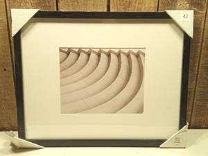 lot 42 image: 14 x 18 Matted to 8 x 10 Thin Gallery Frame Black - Threshold