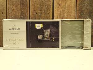 lot 45 image: 18 Glass and Brass Shelf Gold - Threshold