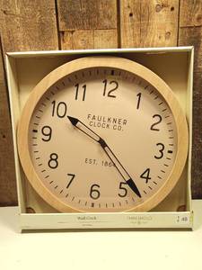 lot 48 image: 16 Wall Clock Wood - Threshold