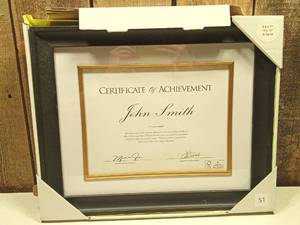 lot 51 image: Certificate of Achievement Framed Picture
