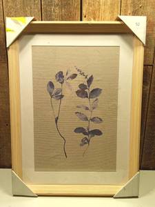 lot 52 image: 18 x 24 Naive Floral Sketch Framed Wall Arts Blue - Threshold