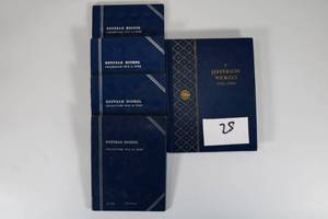 lot 28 image: Lot of 5 Nickel Books (Buffalo and Jefferson)