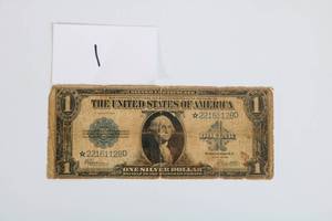 1923 1$ U.S.A Star Note Silver Certificate Horse Blanket