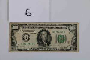lot 6 image: U.S. 1928 A 100$ Federal Reserve Note