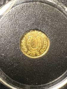 1/4TH GRAM .9999 FINE GOLD MONARCH METALS ROUND IN CASE