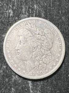lot 12 image: 1890-O US MORGAN SILVER DOLLAR