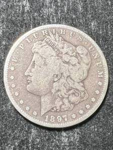 lot 23 image: 1897-S US MORGAN SILVER DOLLAR