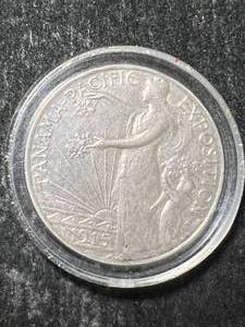 lot 33 image: 1915 US PANAMA-PACIFIC COMMEM HALF DOLLAR IN AIRTITE