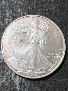 lot 49 image: 2003 AMERICAN SILVER EAGLE 1 TROY OZ .999 FINE SILVER