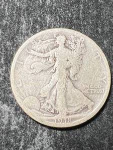 lot 51 image: 1918-S US WALKING LIBERTY HALF DOLLAR