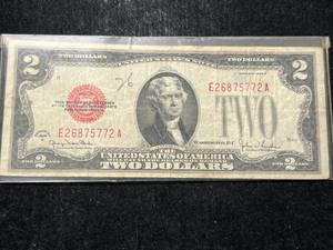 lot 66 image: 1928G US RED SEAL $2 BILL