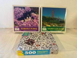 lot 10 image: SSS. 3x 500 Piece Jigsaw Puzzles