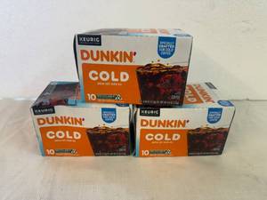 lot 11 image: SSS. 3x 10Kcup Dunkin Cold Brew