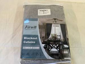 lot 31 image: SSS. Airwill Linen Curtains-Blackout-54x82(possible Size) Nothing on package