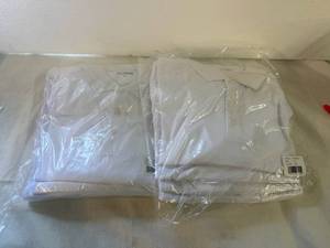 lot 37 image: SSS. 2pks of 4 Clique White Polos Size L
