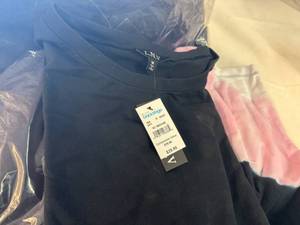 lot 39 image: SSS. 4 Mens Medium 14 Zip Sweaters(Green), Womens Dress, Womens Blouse and 2 Free People Suits