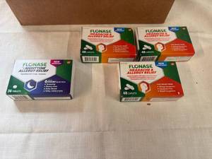 lot 58 image: MMM. Box Full of Flonase Nightime Allergy Relief & 3 Daytime-2025 exp.