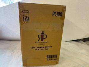 lot 88 image: MM. 100 1oz Translucent Portion Cups