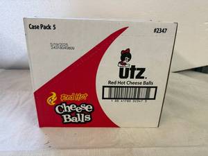 lot 90 image: MM. 2x 5ct Utz Red Hot Cheese Balls