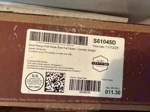 lot 1 image: G.  11.30lbs Two Rivers Ribeye Steaks