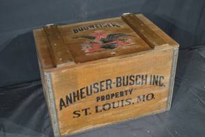 lot 2 image: Anheuser-Busch Wooden Crate Bicentennial 1876-1976 St. Louis Property