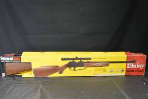 lot 69 image: Daisy Powerline 880S Air Rifle - 800 FPS, .177 BBPellet, Scope Included