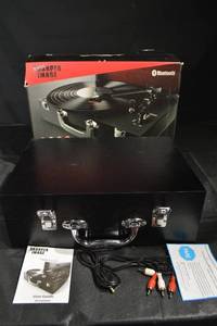 lot 70 image: Sharper Image Portable Turntable SBT4000MEN - Built-in Bluetooth