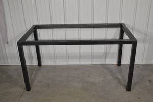 lot 85 image: Table Base - Black Powder-Coated Steel, 60in L x 30in W x 31in H
