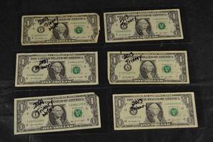 lot 100 image: US One Dollar Trinary Notes (Lot of 6)