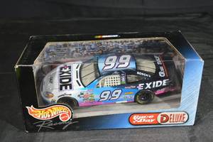 lot 120 image: Hot Wheels Racing 124 NASCAR Die-Cast Car - Exide #99 Deluxe Box