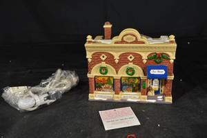 lot 128 image: Department 56 Village Vet and Pet Shop Snow Village 1992